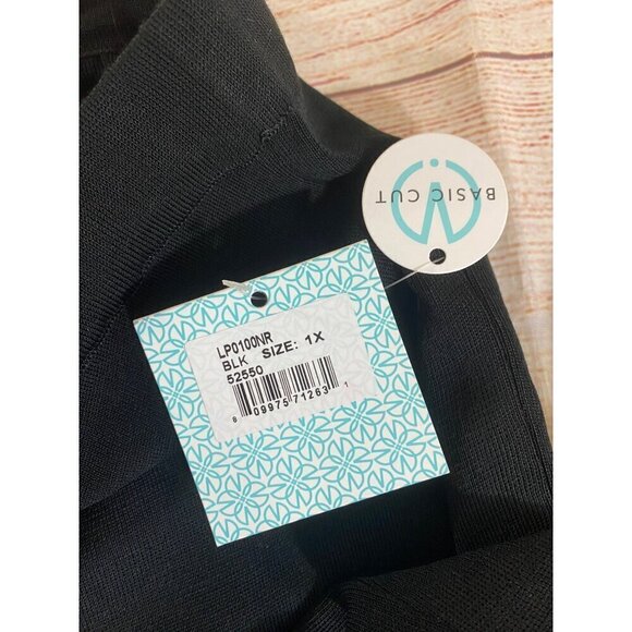 NWT Ming Wang Women's Black Basic Cut Casual Pull On Pants - 1XL - Picture 12 of 14